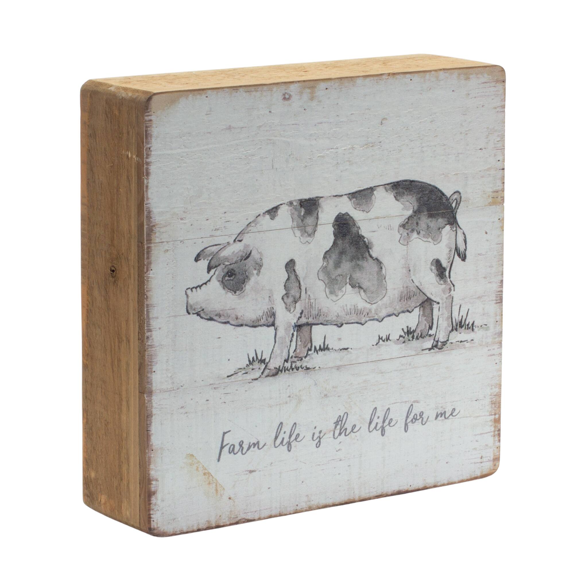 7.75" Wood Farm Sign Set